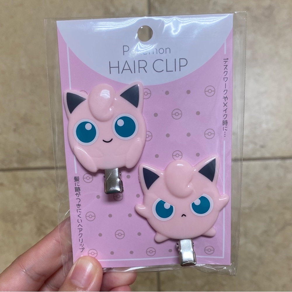 💖🎀 NWT 2” Jigglypuff Pokemon Hair Clips ✨👩🏻